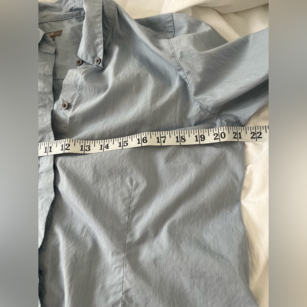 J. Jill Womens Sz Medium Light Blue Casual Classic Button Down Shirt Top career - Picture 4 of 5